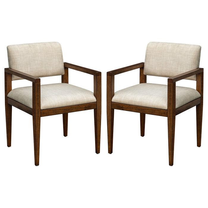 Hokku Designs Druscilla Upholstered Dining Chairs with Arms Wayfair